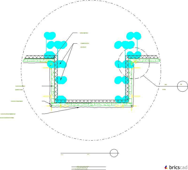 DUR201 - PILASTER W/ INSUL. SECTION). AIA CAD Details--zipped into WinZip format files for faster downloading.