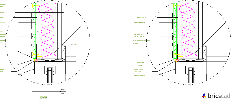 DUR220 - WINDOW HEAD DETAIL. AIA CAD Details--zipped into WinZip format files for faster downloading.