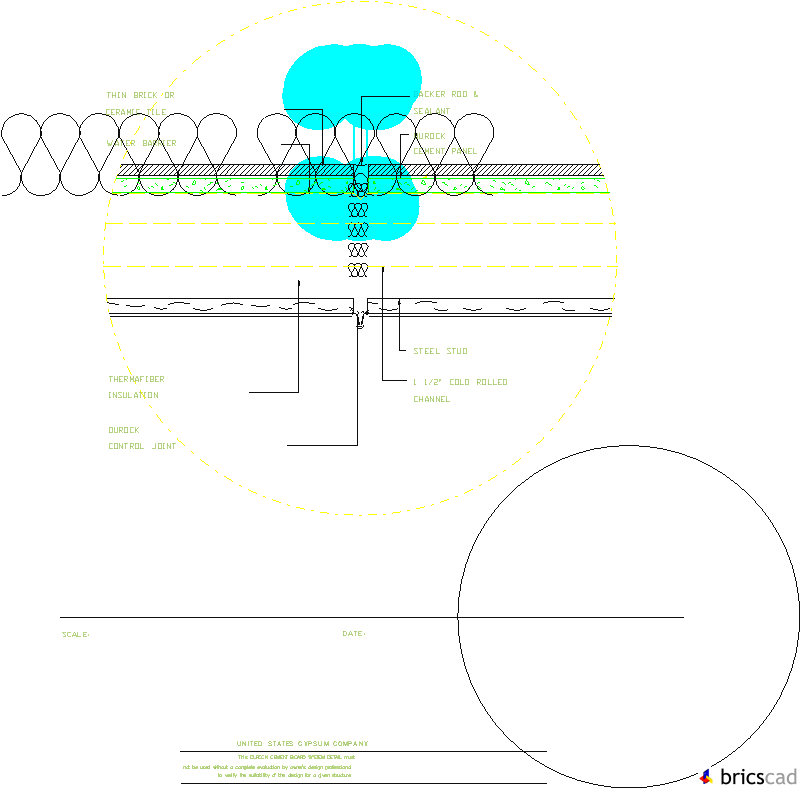 DUR234 - BUILDING CONTROL JOINT. AIA CAD Details--zipped into WinZip format files for faster downloading.