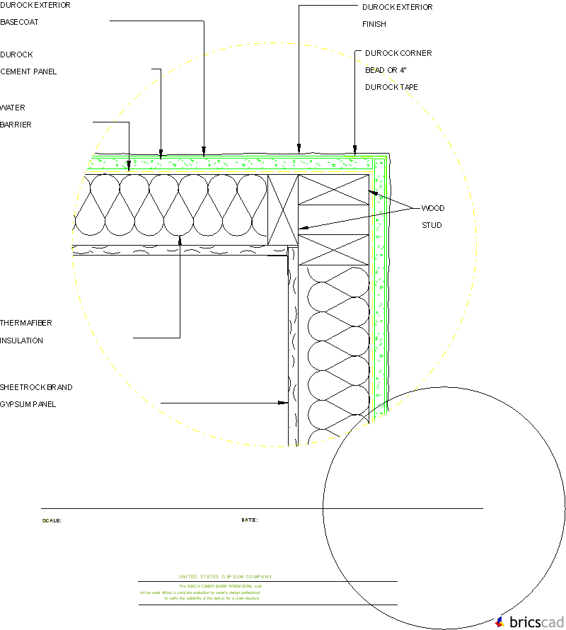 DUR238 - CORNER DETAIL. AIA CAD Details--zipped into WinZip format files for faster downloading.