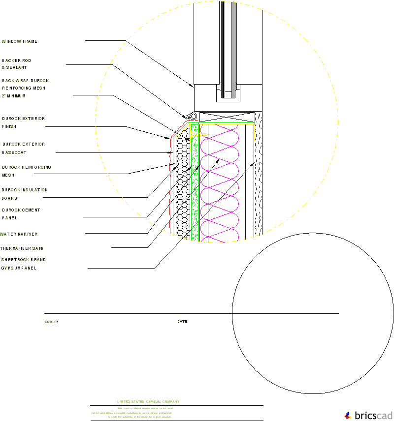 DUR305 - WINDOW SILL. AIA CAD Details--zipped into WinZip format files for faster downloading.