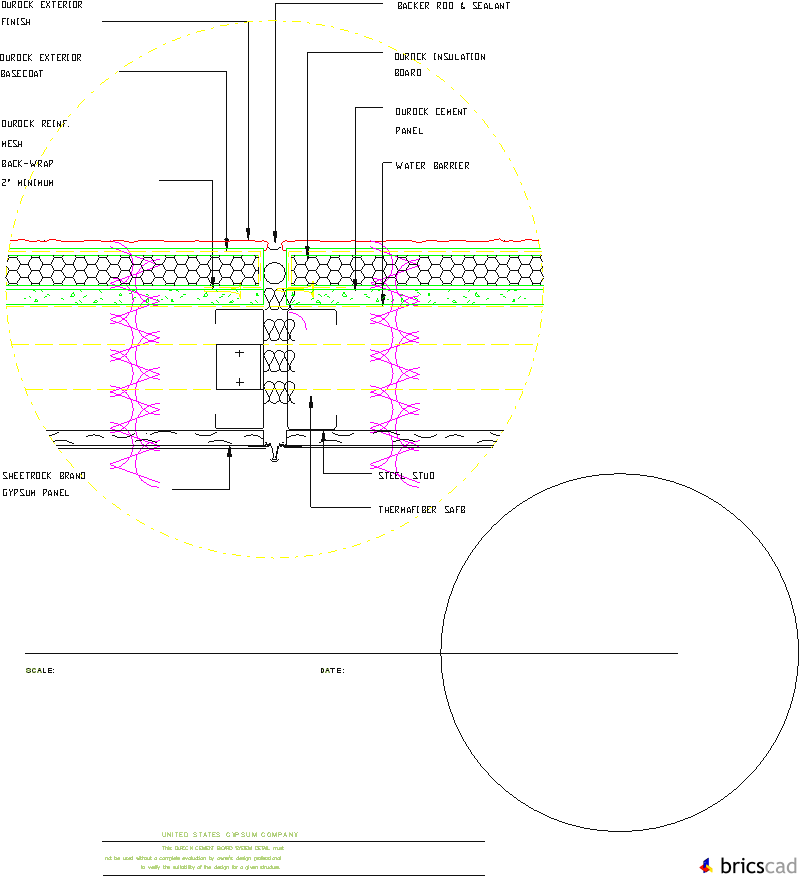 DUR308 - BUILDING CONTROL JOINT. AIA CAD Details--zipped into WinZip format files for faster downloading.