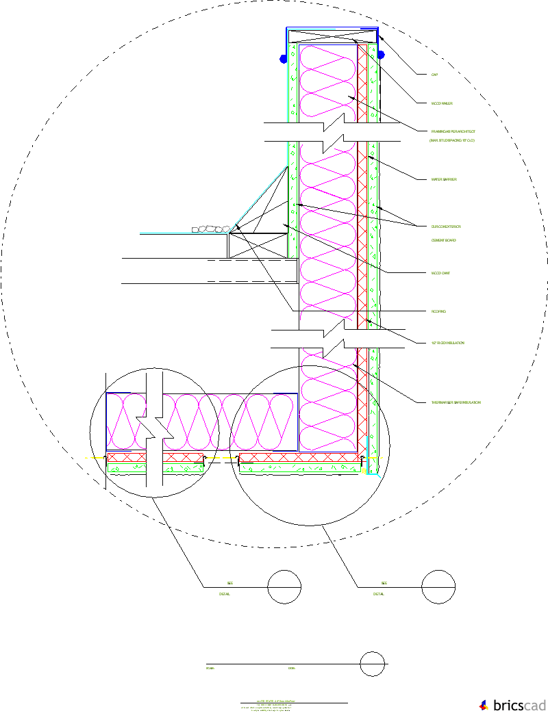 DUR502 - FASCIA/SOFFIT DETAIL. AIA CAD Details--zipped into WinZip format files for faster downloading.