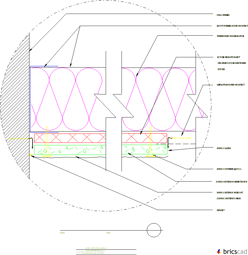 DUR504 - SOFFIT DETAIL. AIA CAD Details--zipped into WinZip format files for faster downloading.