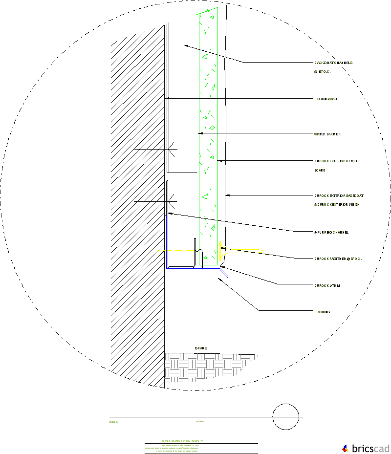 DUR704 - BASE DETAIL (DWC20 CHANNELS). AIA CAD Details--zipped into WinZip format files for faster downloading.