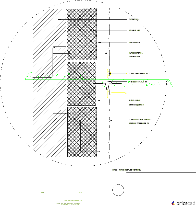 DUR710 - CONTROL JOINT DETAIL (Z-FURRING CHANNELS). AIA CAD Details--zipped into WinZip format files for faster downloading.