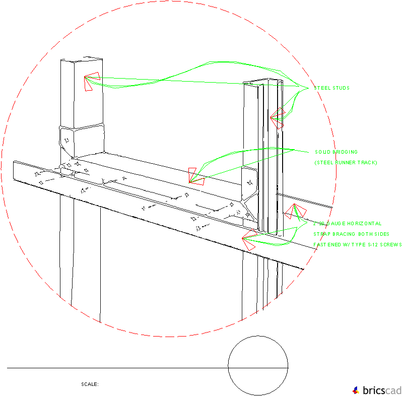 LSF803  - LATERIAL BRACING. AIA CAD Details--zipped into WinZip format files for faster downloading.