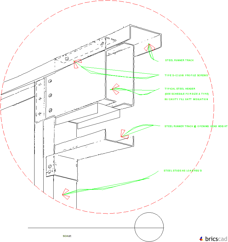 LSF804  - RESIDENTIAL HEADER. AIA CAD Details--zipped into WinZip format files for faster downloading.