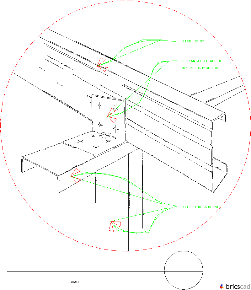 LSF805  - ROOF INTERSECTION. AIA CAD Details--zipped into WinZip format files for faster downloading.