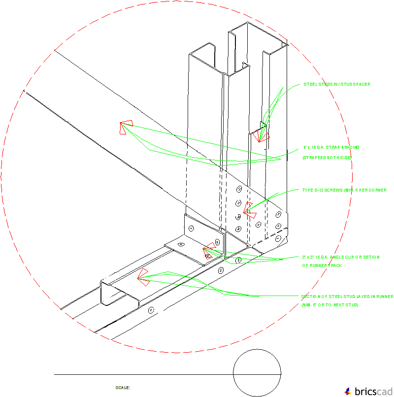 LSF806  - STRAP BRACING. AIA CAD Details--zipped into WinZip format files for faster downloading.