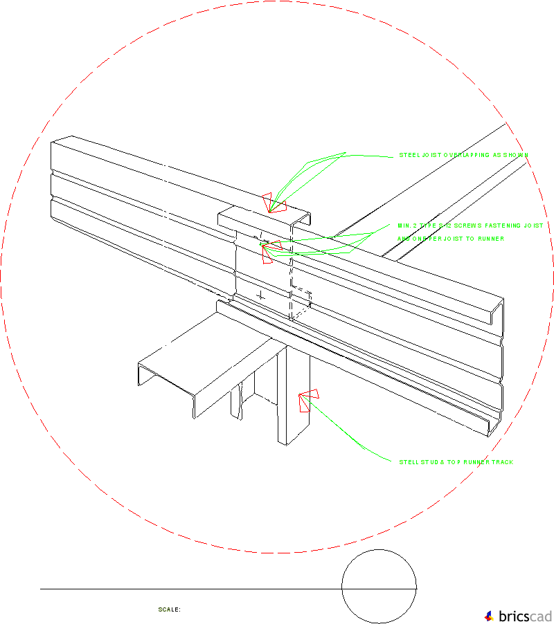 LSF811  - JOIST LAPPING. AIA CAD Details--zipped into WinZip format files for faster downloading.