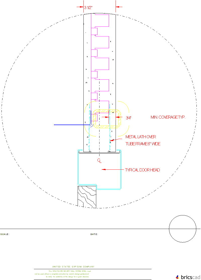 STRC201 - OPENING HEAD. AIA CAD Details--zipped into WinZip format files for faster downloading.