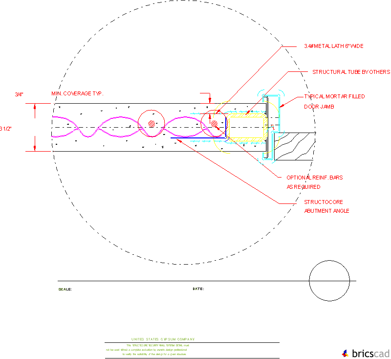 STRC202 - DOOR JAMB. AIA CAD Details--zipped into WinZip format files for faster downloading.