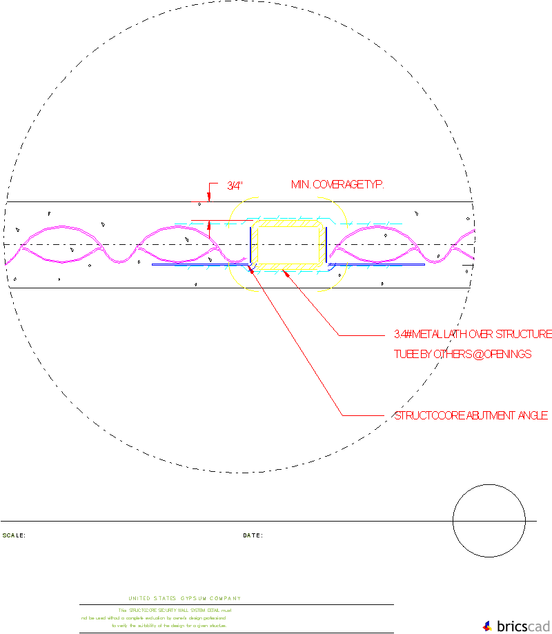 STRC212 - WALL SECTION. AIA CAD Details--zipped into WinZip format files for faster downloading.