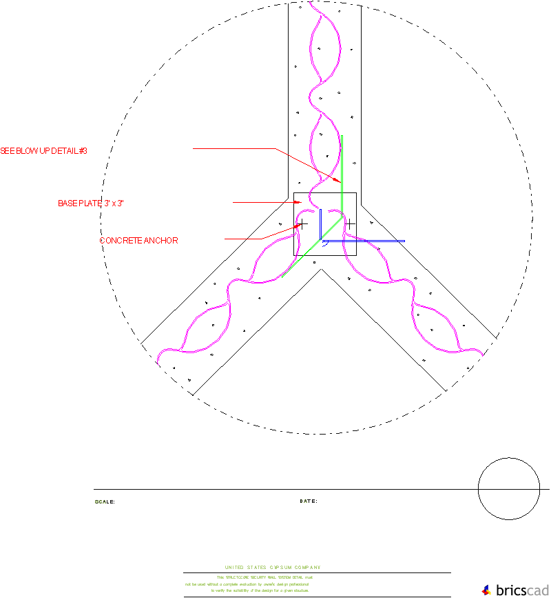 STRC305 - Y PARTITION INTERSECTION. AIA CAD Details--zipped into WinZip format files for faster downloading.