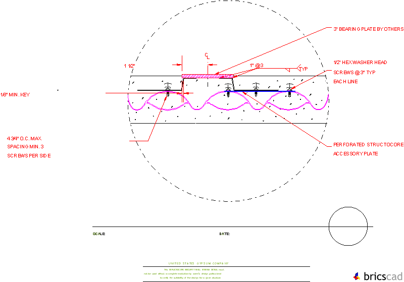 STRC405 - SMALL LOAD PLATE DETAIL. AIA CAD Details--zipped into WinZip format files for faster downloading.