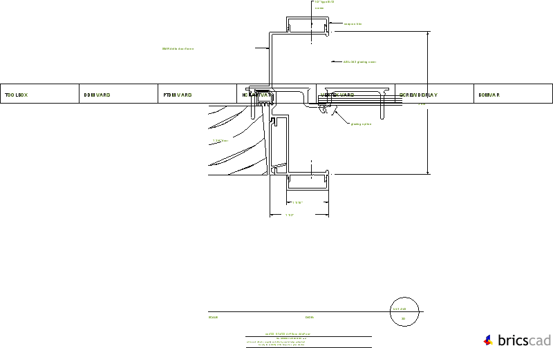 ULT243 DOOR FRAME GLAZING 3D. AIA CAD Details--zipped into WinZip format files for faster downloading.