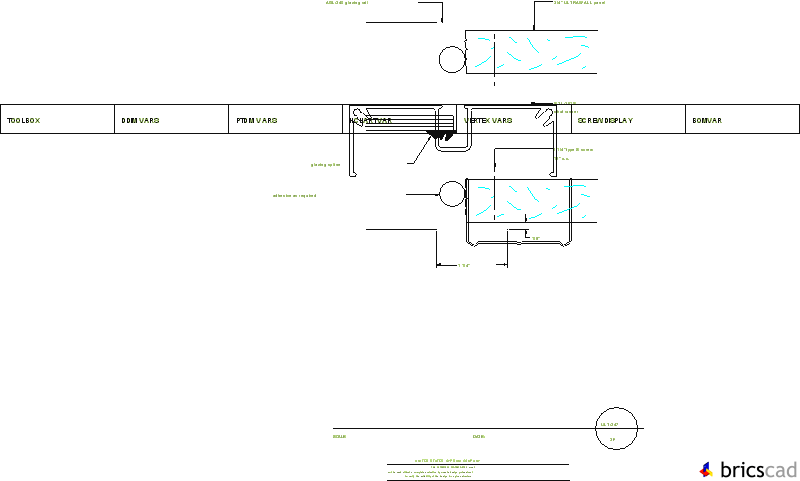 ULT247 PANEL EDGE GLAZING 3F. AIA CAD Details--zipped into WinZip format files for faster downloading.