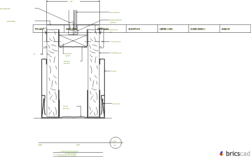 ULT263 FLOOR/BASE LEVEL GLAZING 4G. AIA CAD Details--zipped into WinZip format files for faster downloading.