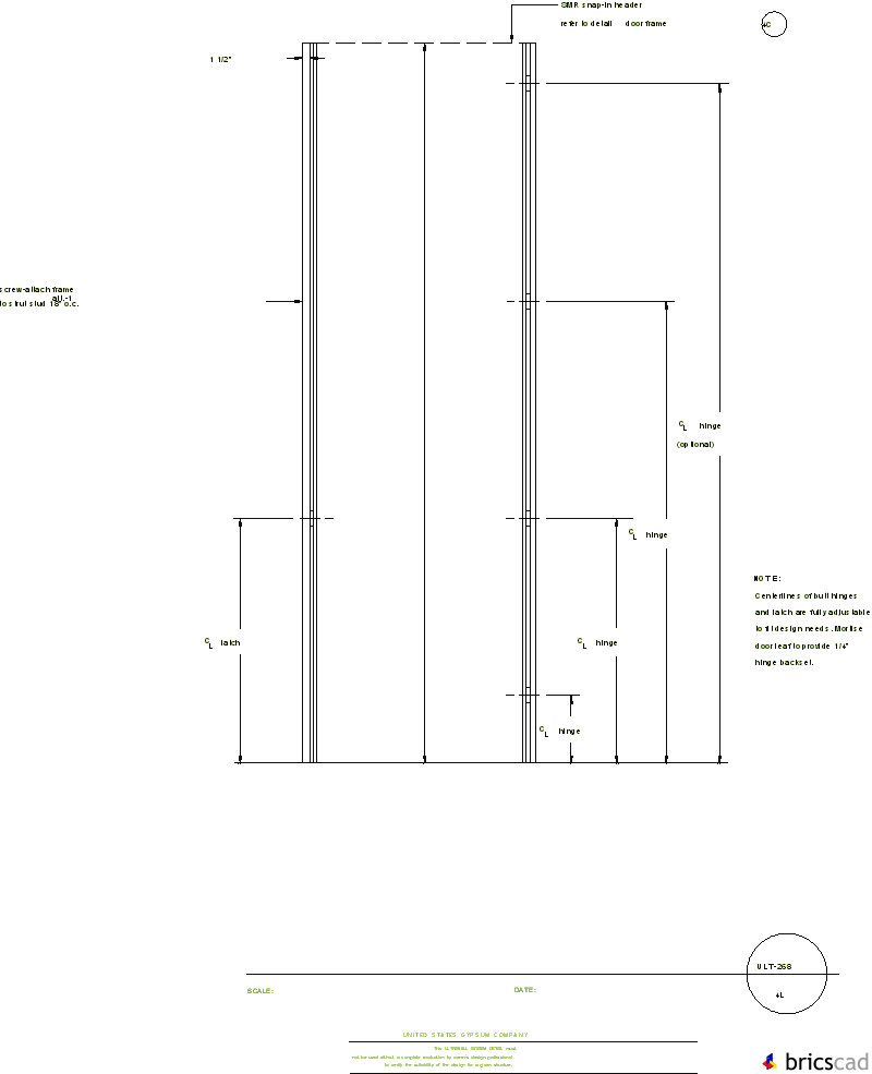 ULT268 ALUMINUM DOOR FRAME, SMR-DELTA 2-PIECE FRAME 4L. AIA CAD Details--zipped into WinZip format files for faster downloading.